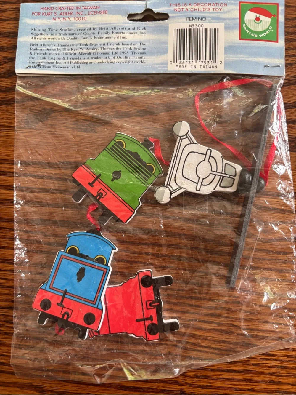 Vintage Thomas & Friends Christmas Ornaments 1993 Sealed New Henry Percy James